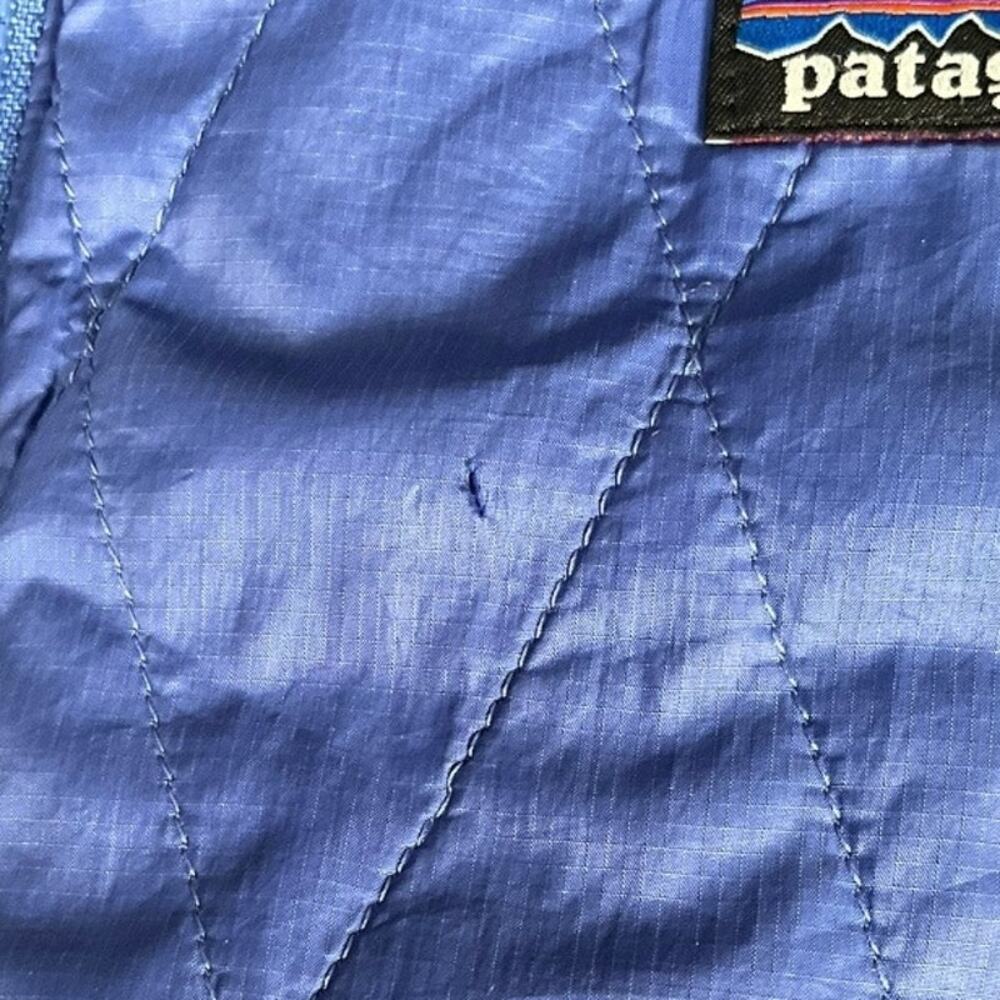 Patagonia Girls Kids Large 12 Quilted Jacket Blue Purple Lightweight Puffer Y2K - Picture 9 of 14